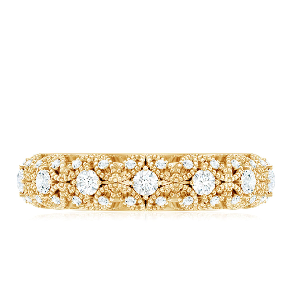 Moissanite Vintage Antique Wedding Ring