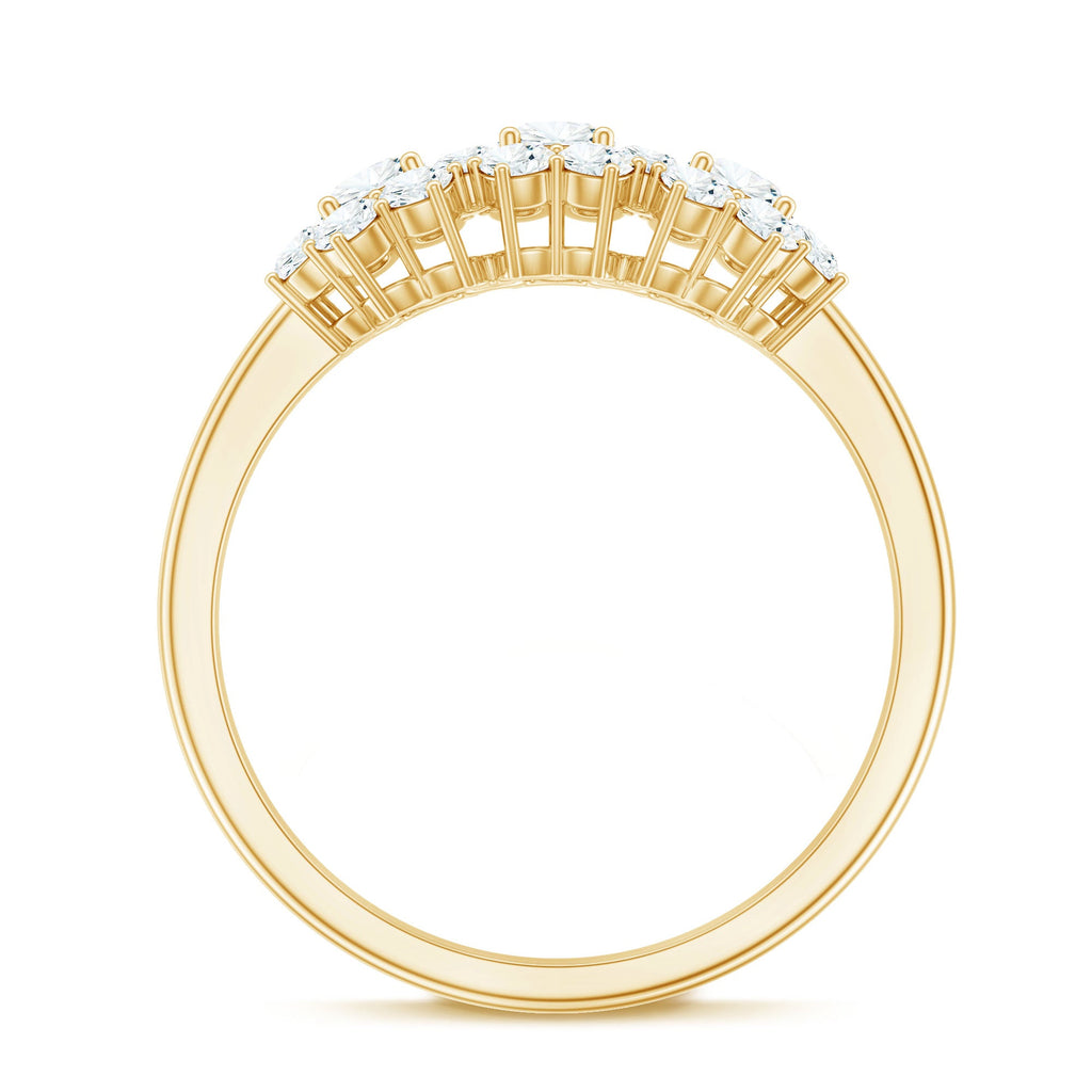 1 CT Zircon Floral Cluster Engagement Ring