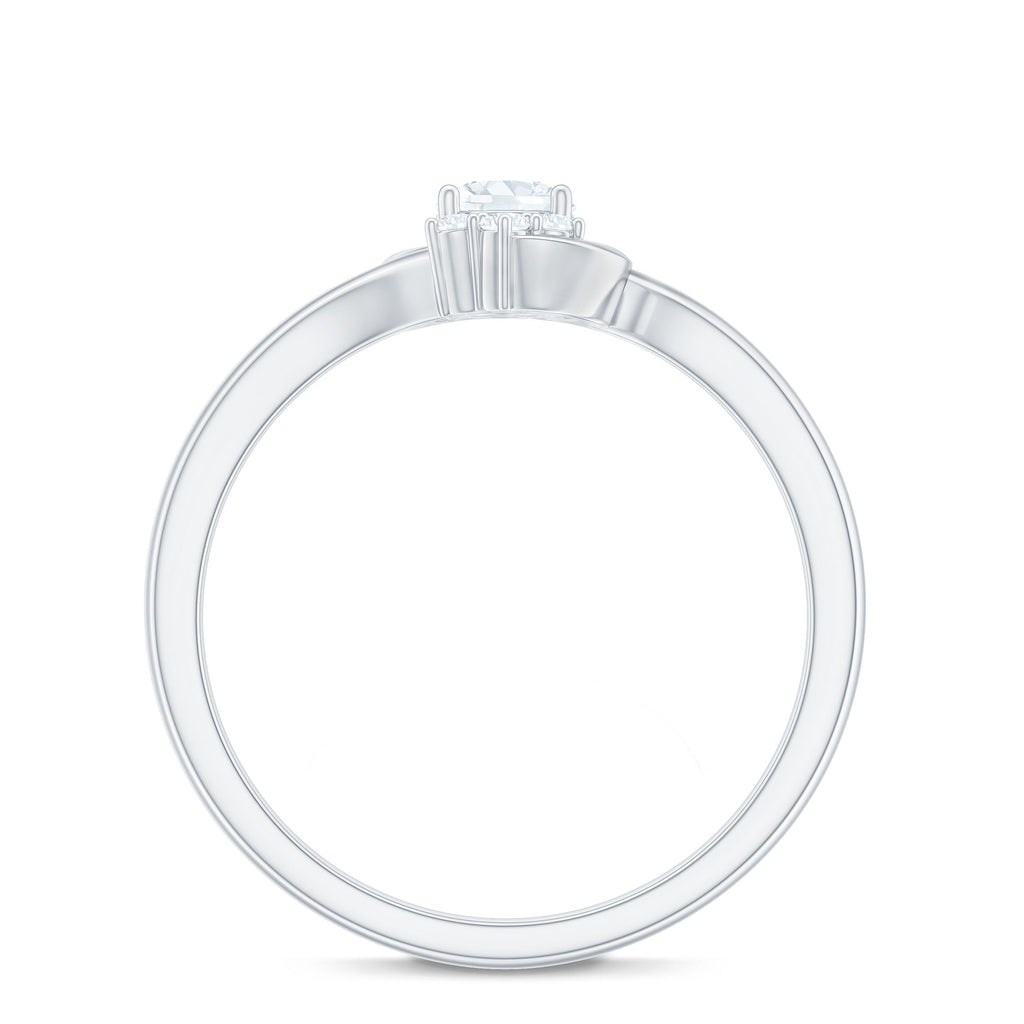 Certified Real Diamond Promise Ring with Bypass Shank