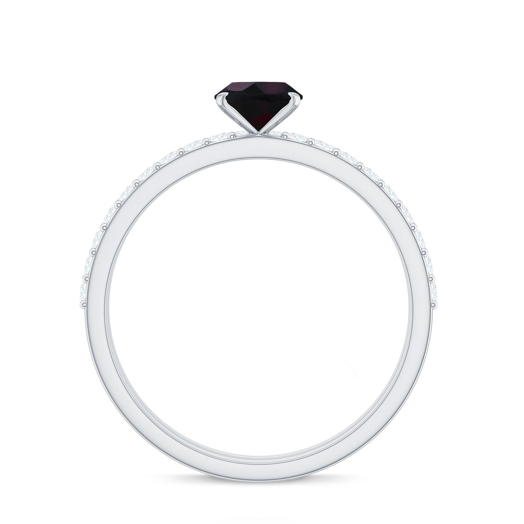 0.9 Carat Oval Cut Black Opal Wedding Ring Set With Diamond