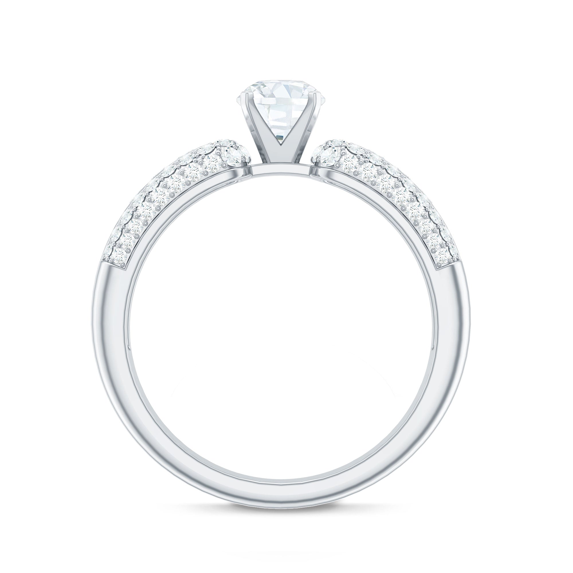 1.75 CT Cubic Zircon Statement Engagement Ring