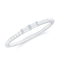 Baguette Diamond Stackable Ring in East West Style