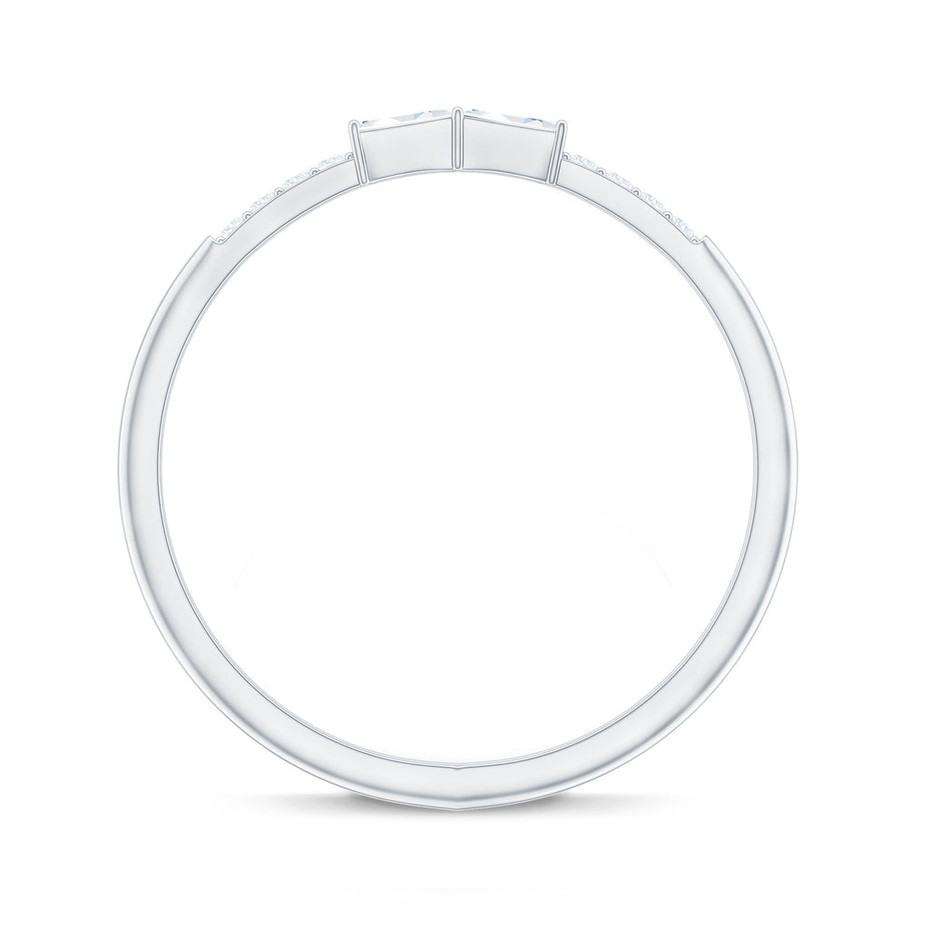 Baguette Diamond Stackable Ring in East West Style