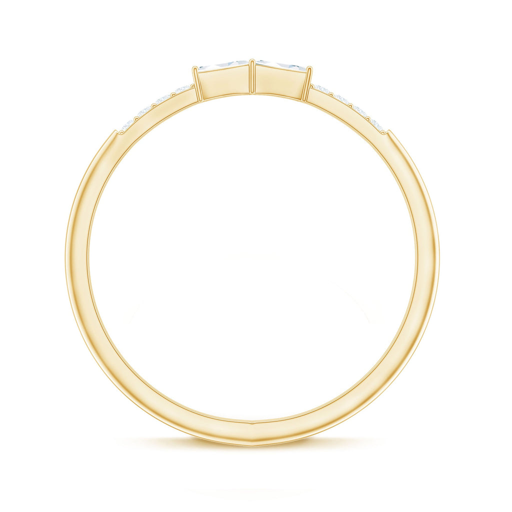 Baguette Diamond Stackable Ring in East West Style