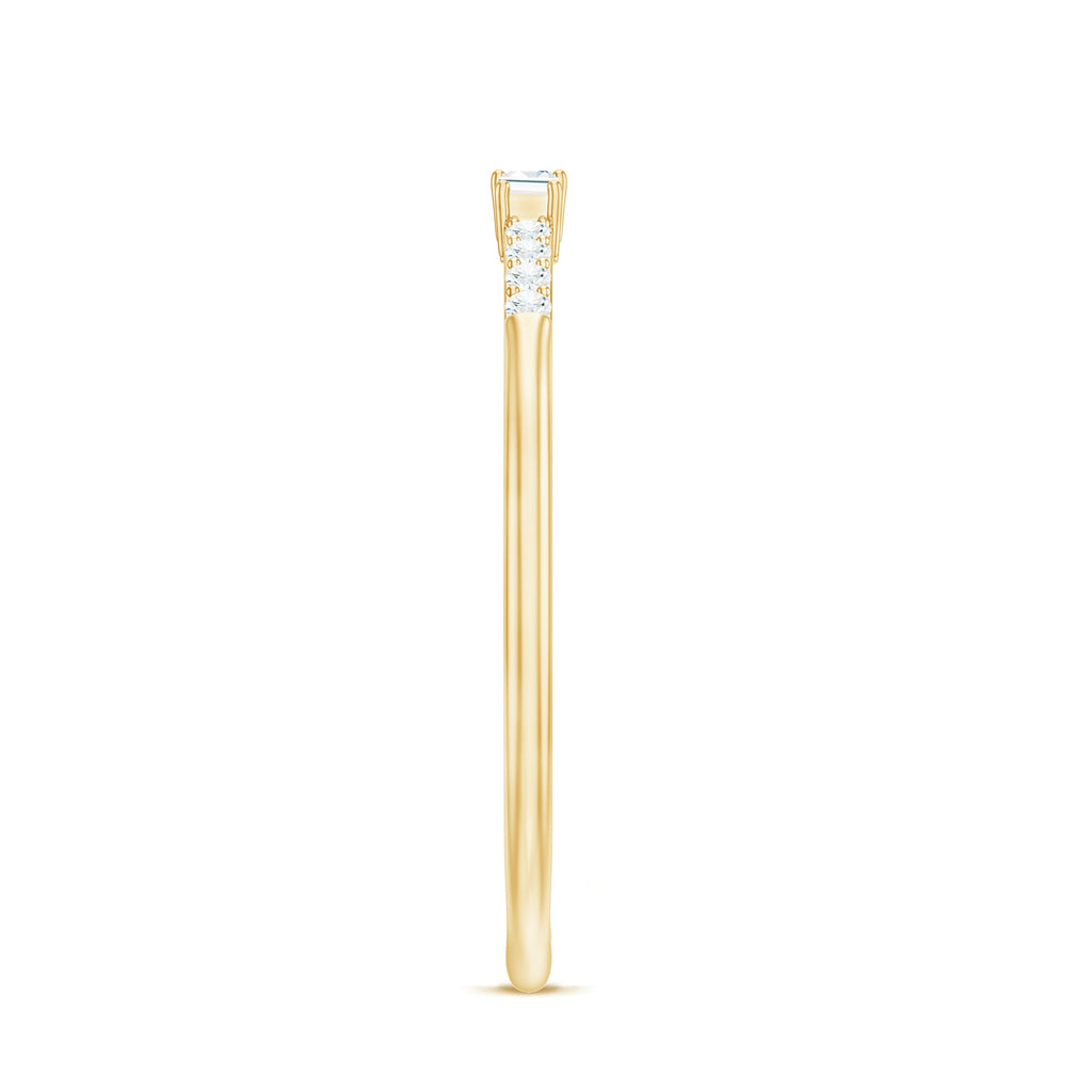 Baguette Diamond Stackable Ring in East West Style