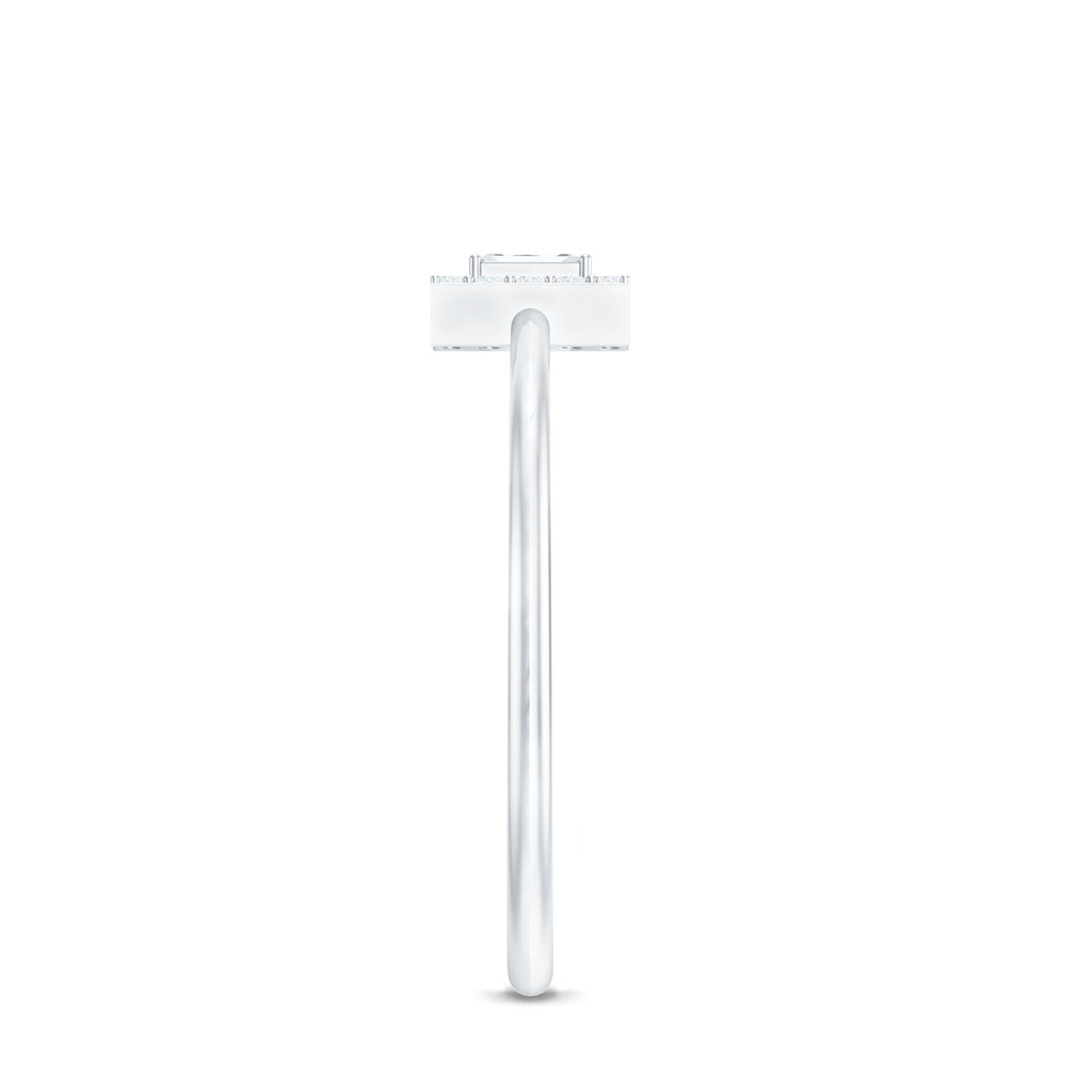 Baguette and Round Shape Diamond Dainty Ring