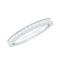 Round Cut Moissanite Full Eternity Wedding Band Ring