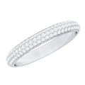 Brilliant Cut Round Moissanite Band Ring For Women