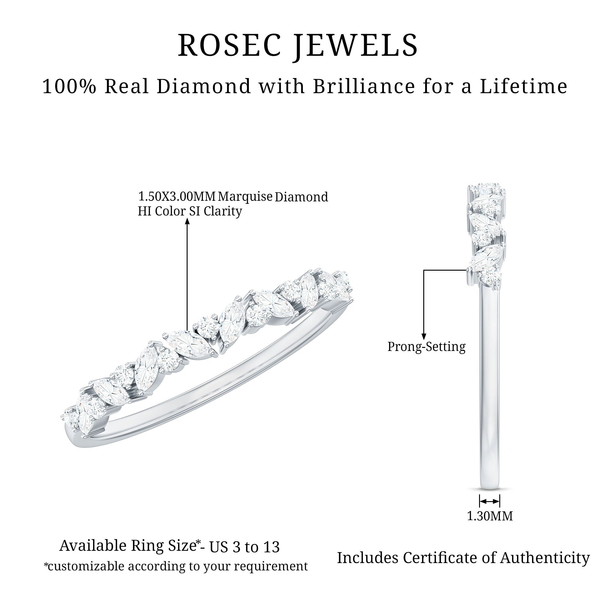 Certified Diamond Stackable Band Ring