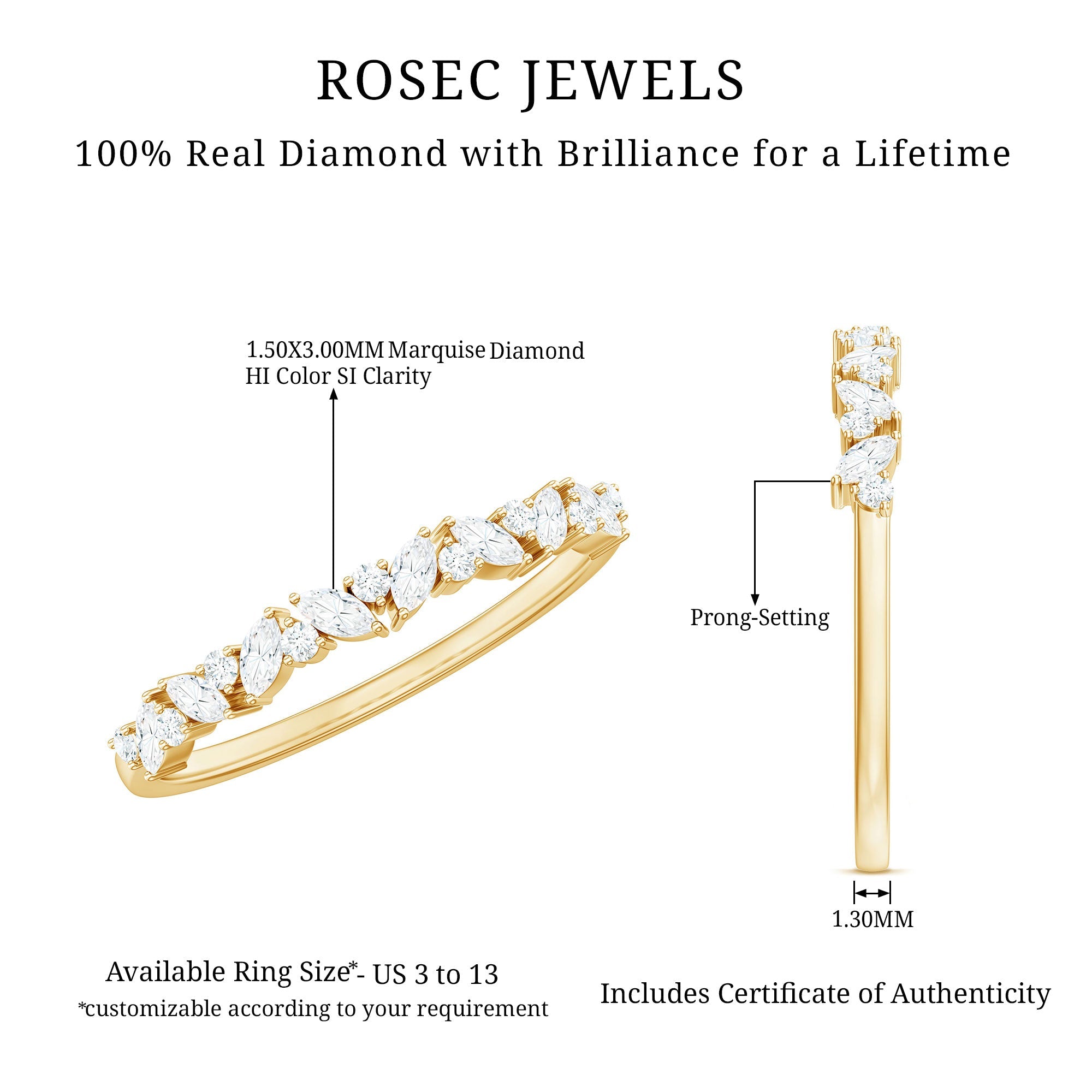 Certified Diamond Stackable Band Ring