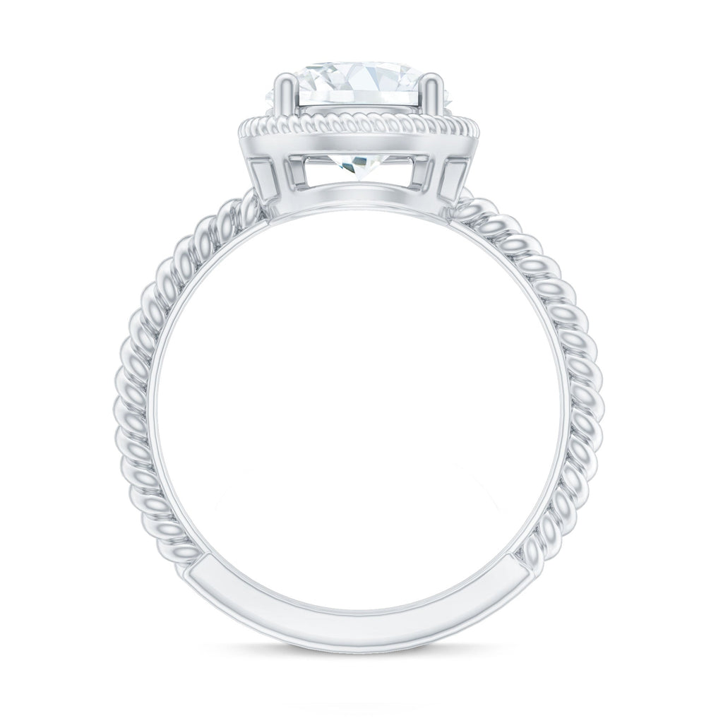 2 CT Solitaire Moissanite Engagement Ring in Split Shank