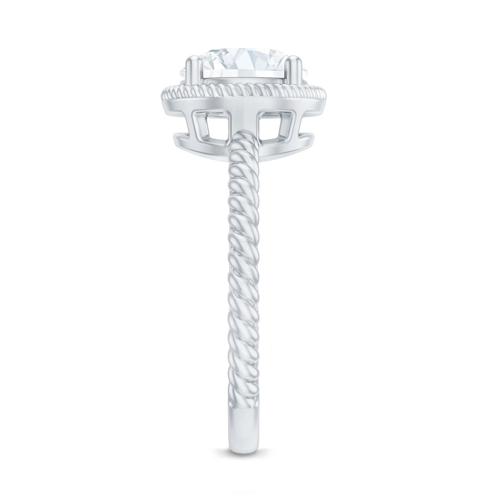 2 CT Solitaire Moissanite Engagement Ring in Split Shank