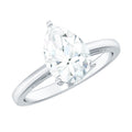 2 CT Moissanite Pear Shaped Engagement Ring for Women