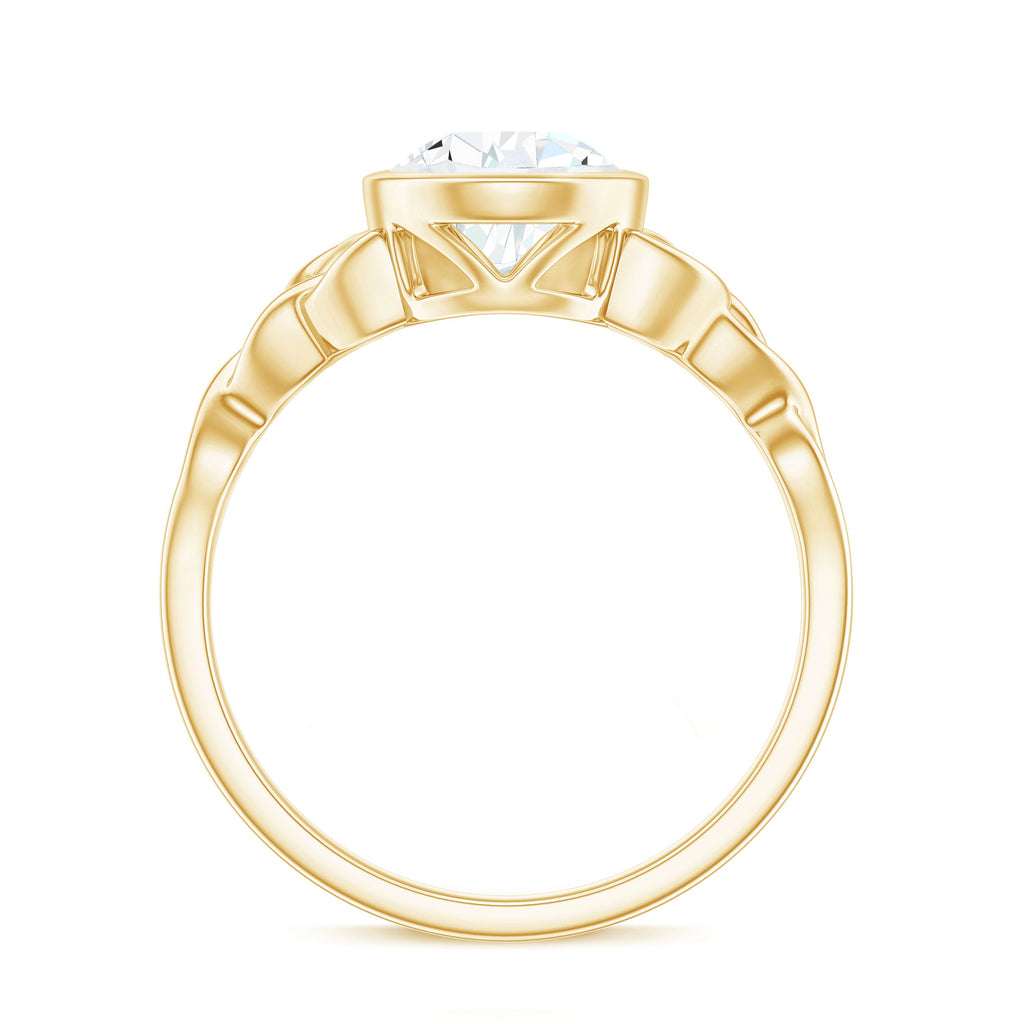 2.25 Carat Pear Shape Moissanite Celtic Knot Engagement Ring