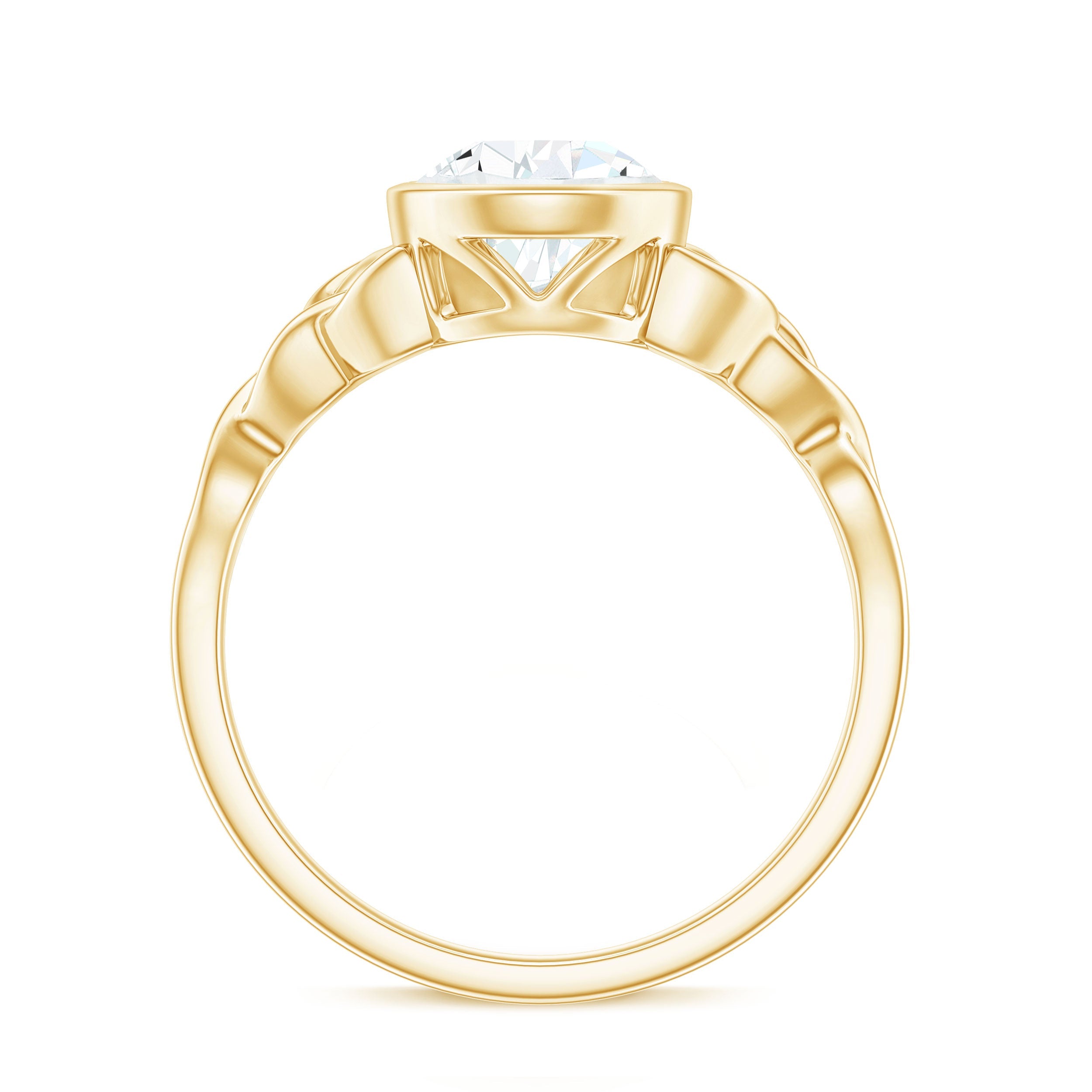 2.25 Carat Pear Shape Moissanite Celtic Knot Engagement Ring