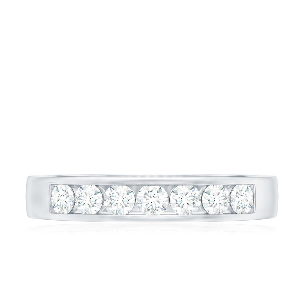 Diamond Seven Stone Band Ring in Channel Setting