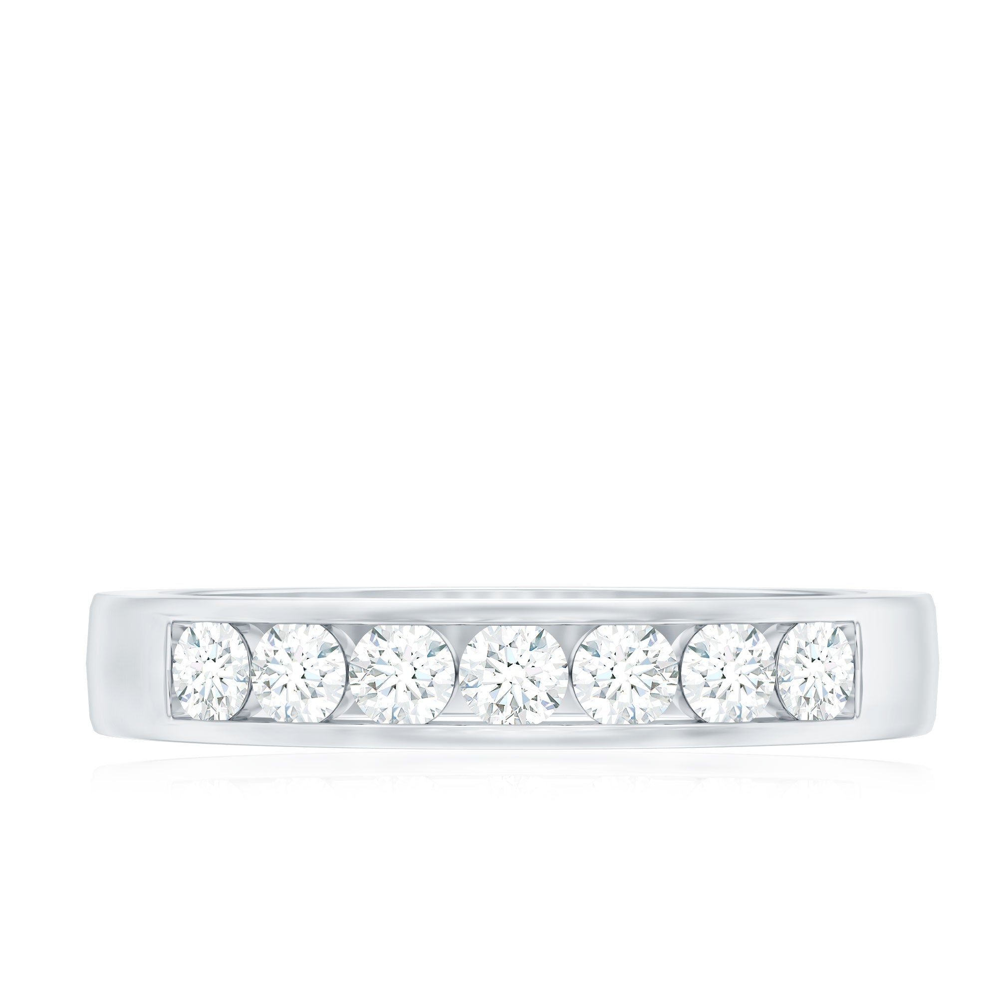 Diamond Seven Stone Band Ring in Channel Setting