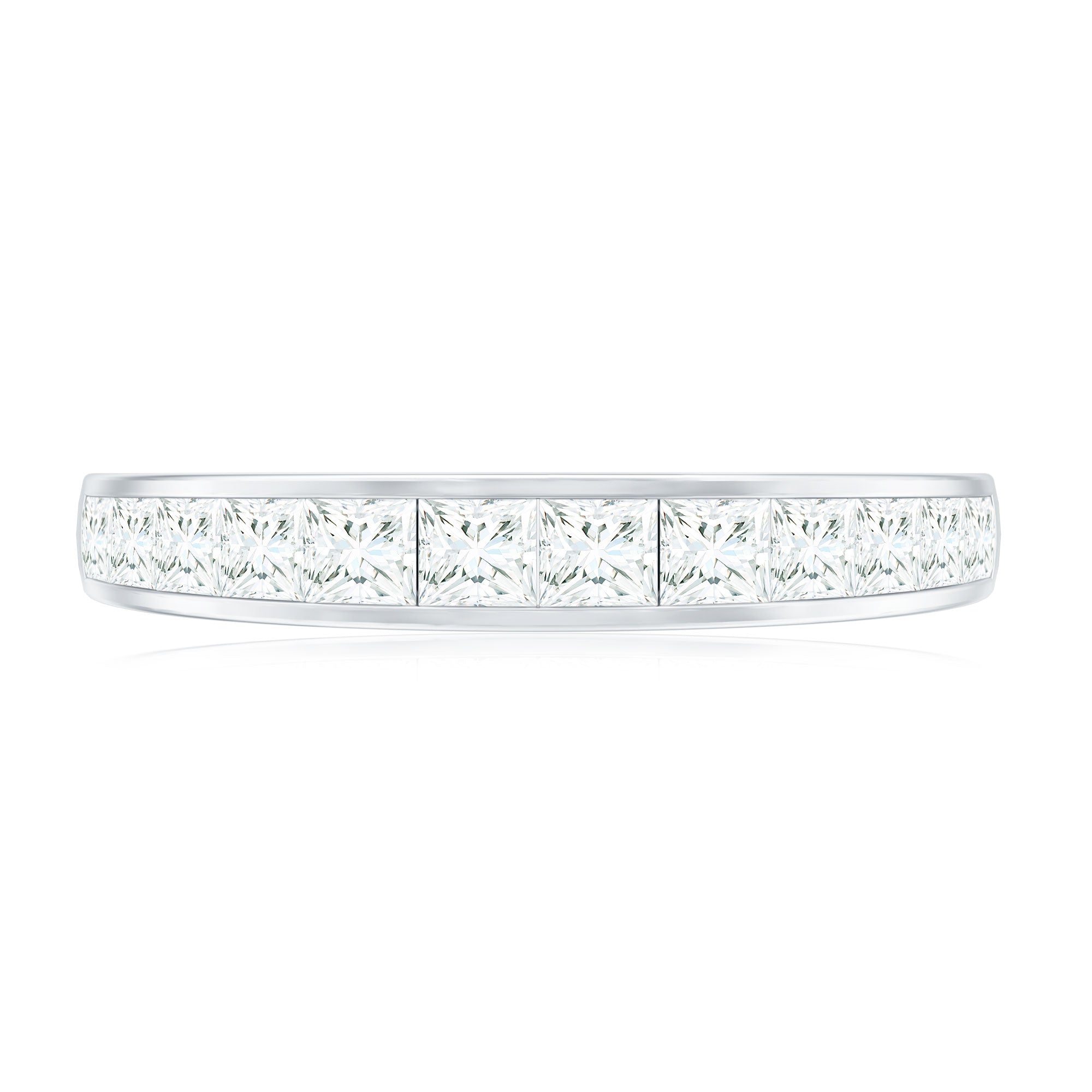 Princess Cut Diamond Half Eternity Ring in Channel Setting