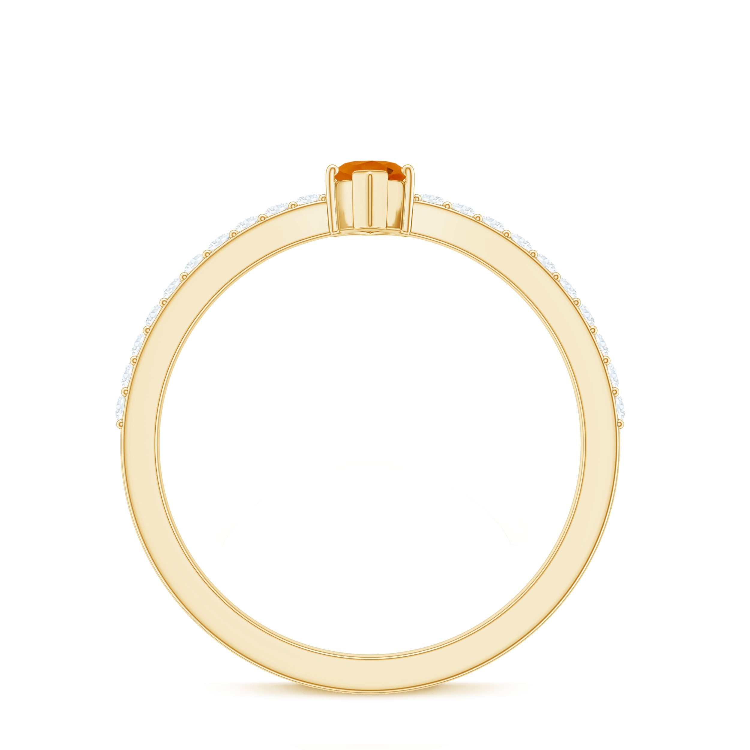 1/2 Ct Fire Opal Marquise Engagement Ring with Diamond