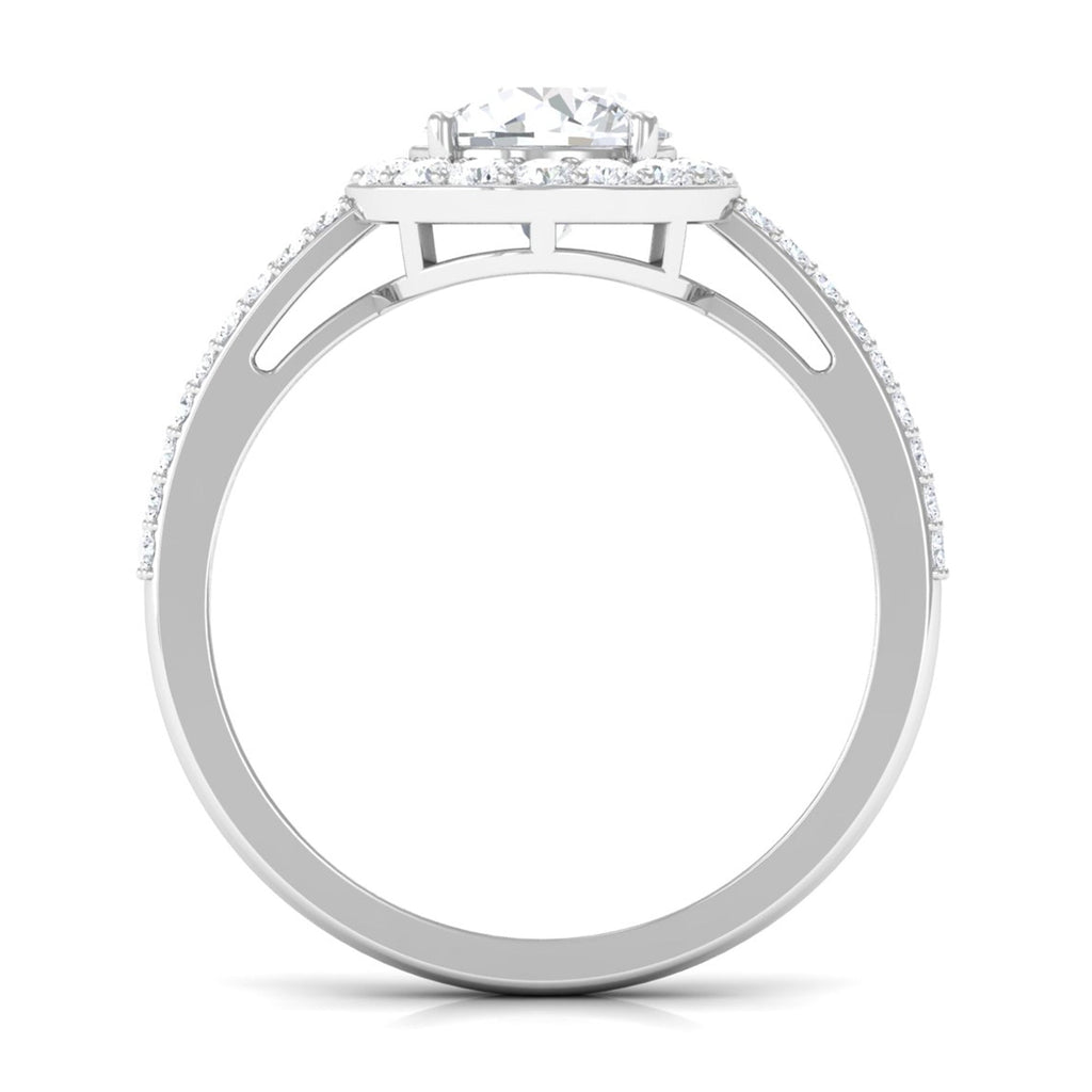 2.25 CT Round Cubic Zirconia Halo Engagement Ring