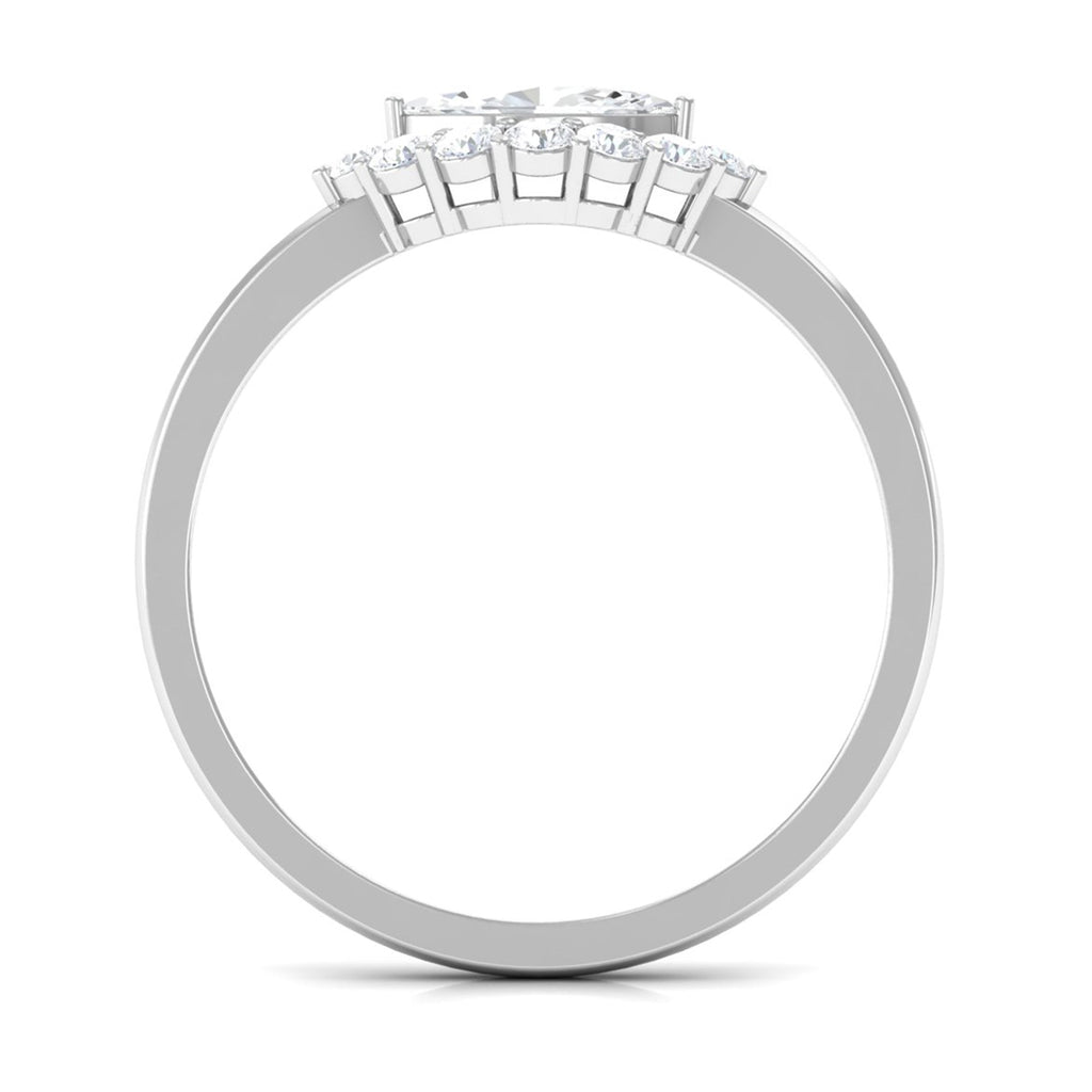 1 CT Marquise Cut Zircon East West Engagement Ring