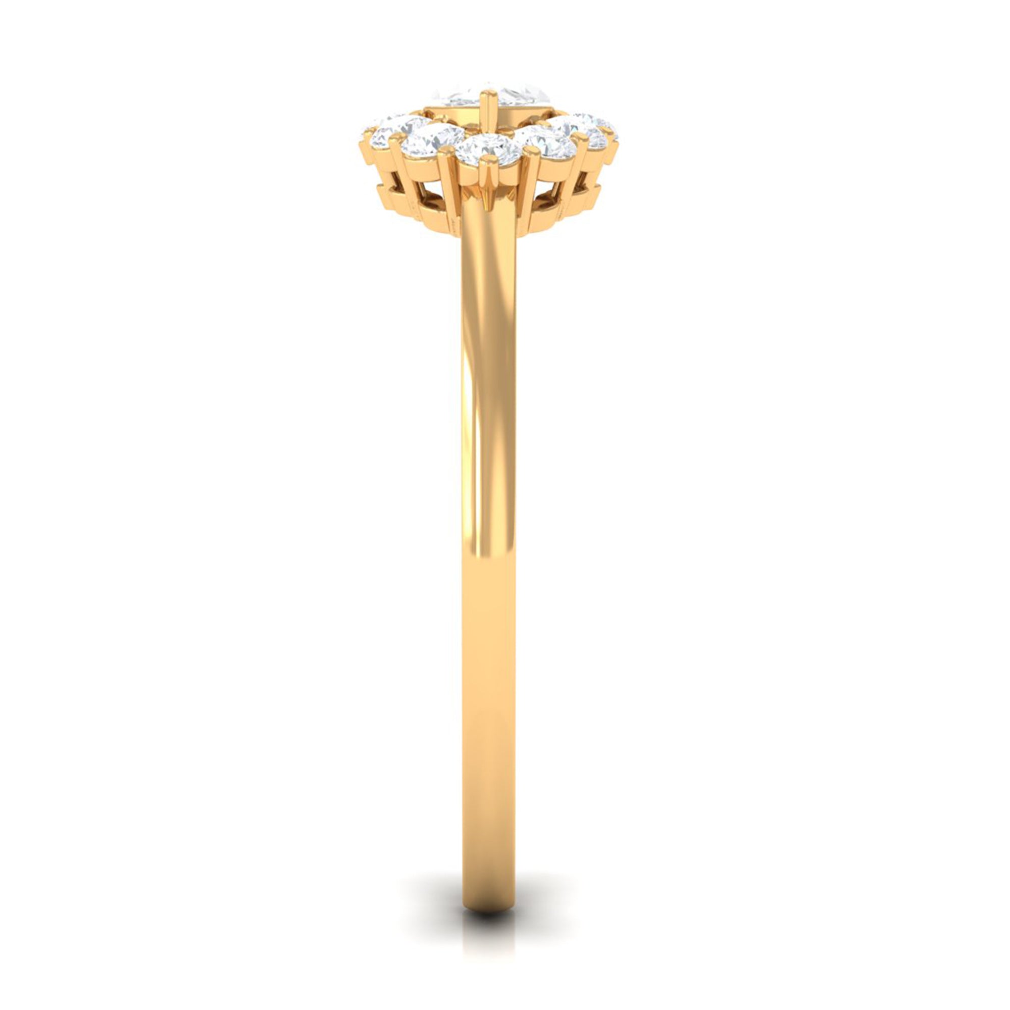 1 CT Marquise Cut Zircon East West Engagement Ring