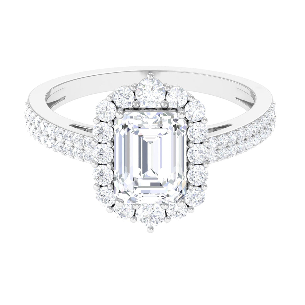 3.25 CT Octagon Cut Zircon Statement Engagement Ring