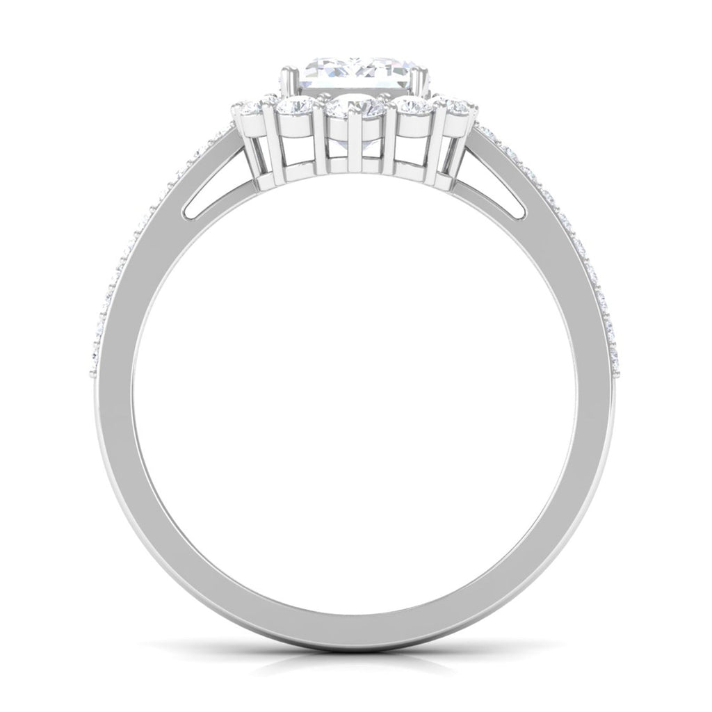 3.25 CT Octagon Cut Zircon Statement Engagement Ring