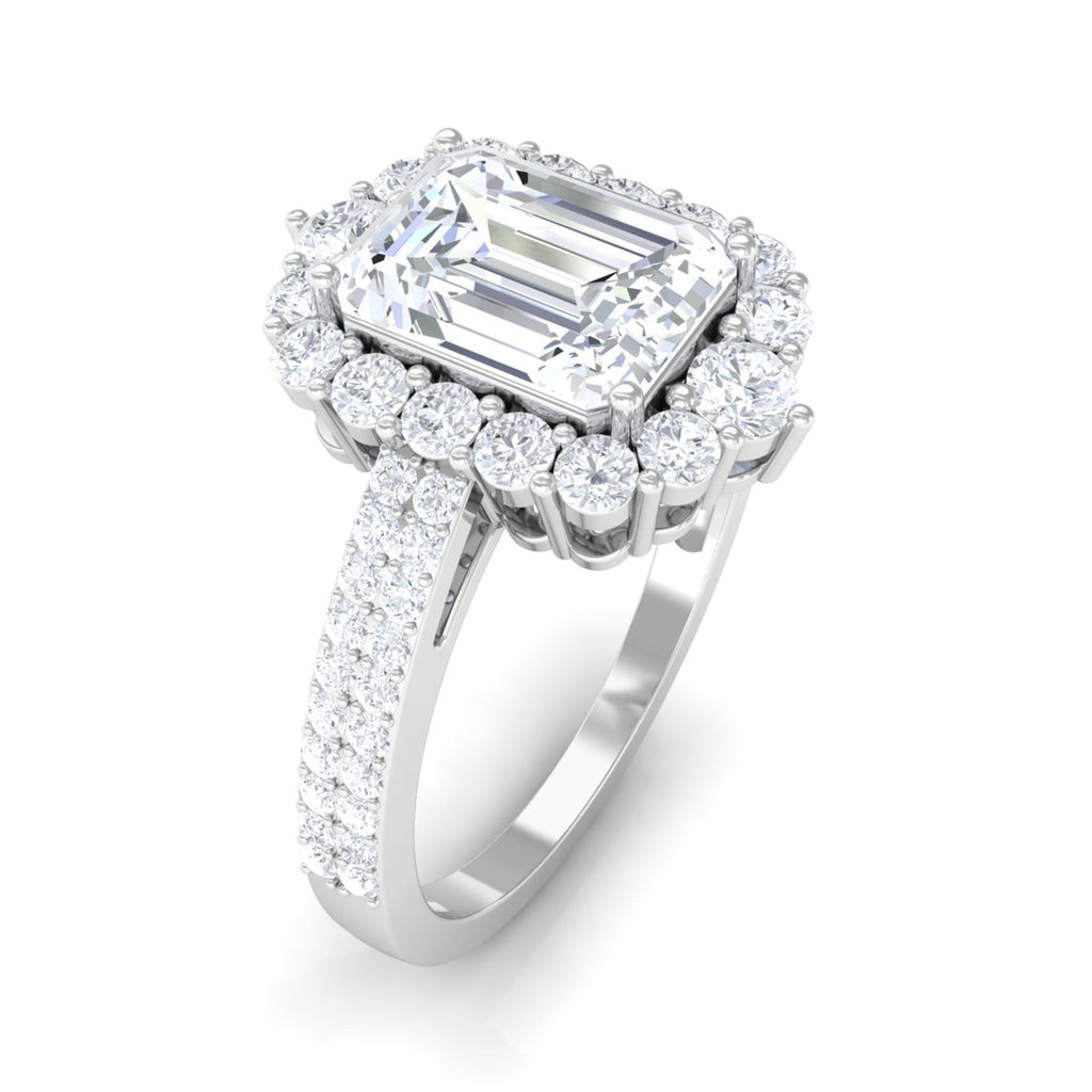 3.25 CT Octagon Cut Zircon Statement Engagement Ring