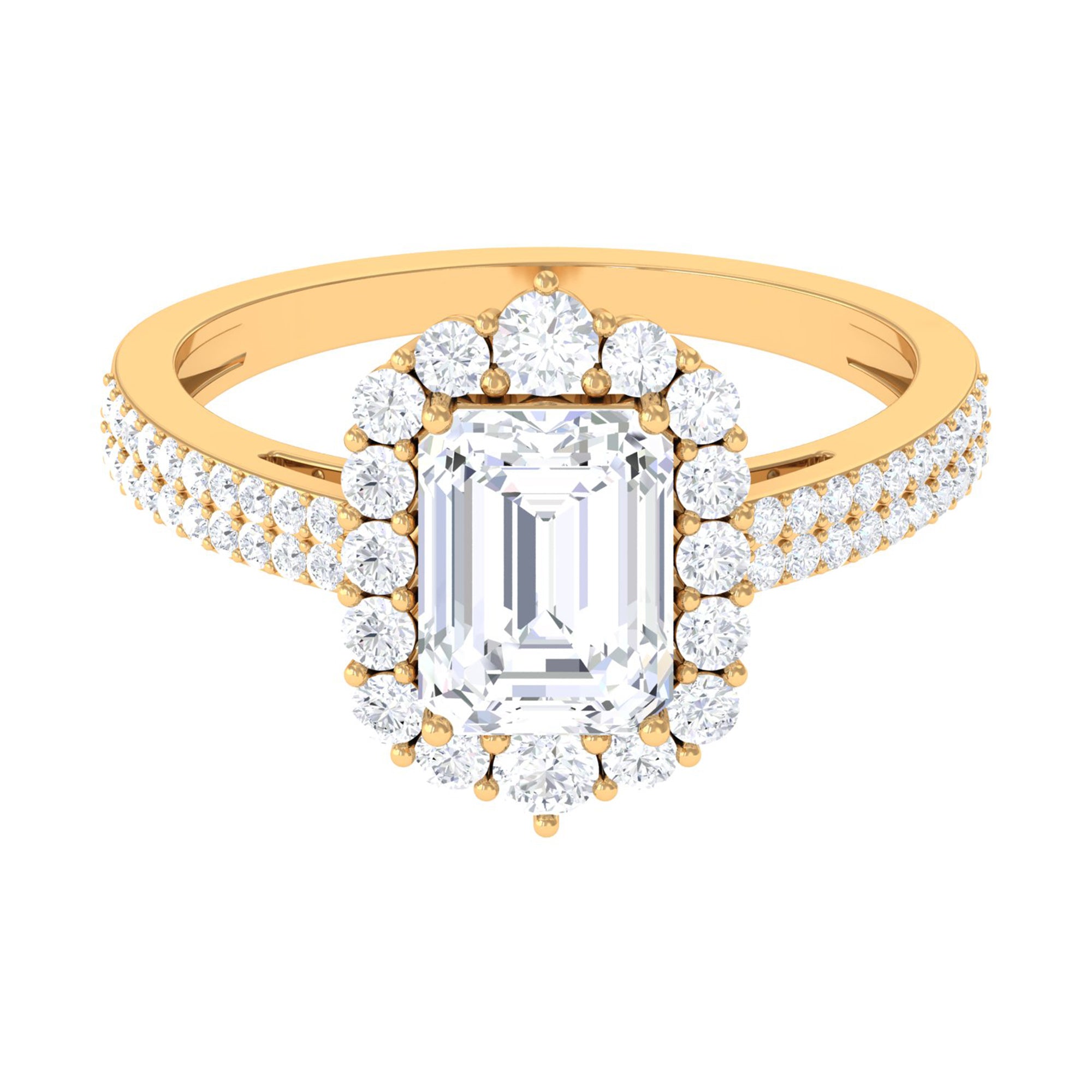 3.25 CT Octagon Cut Zircon Statement Engagement Ring