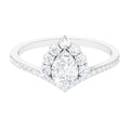Cubic Zirconia Crown Engagement Ring in Gold