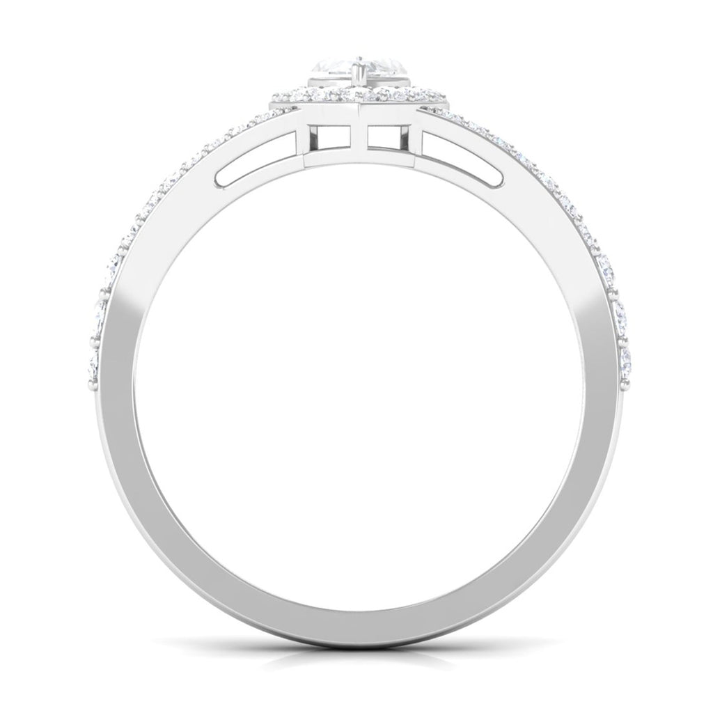 1.75 CT Split Shank Marquise Cut Zircon Engagement Ring
