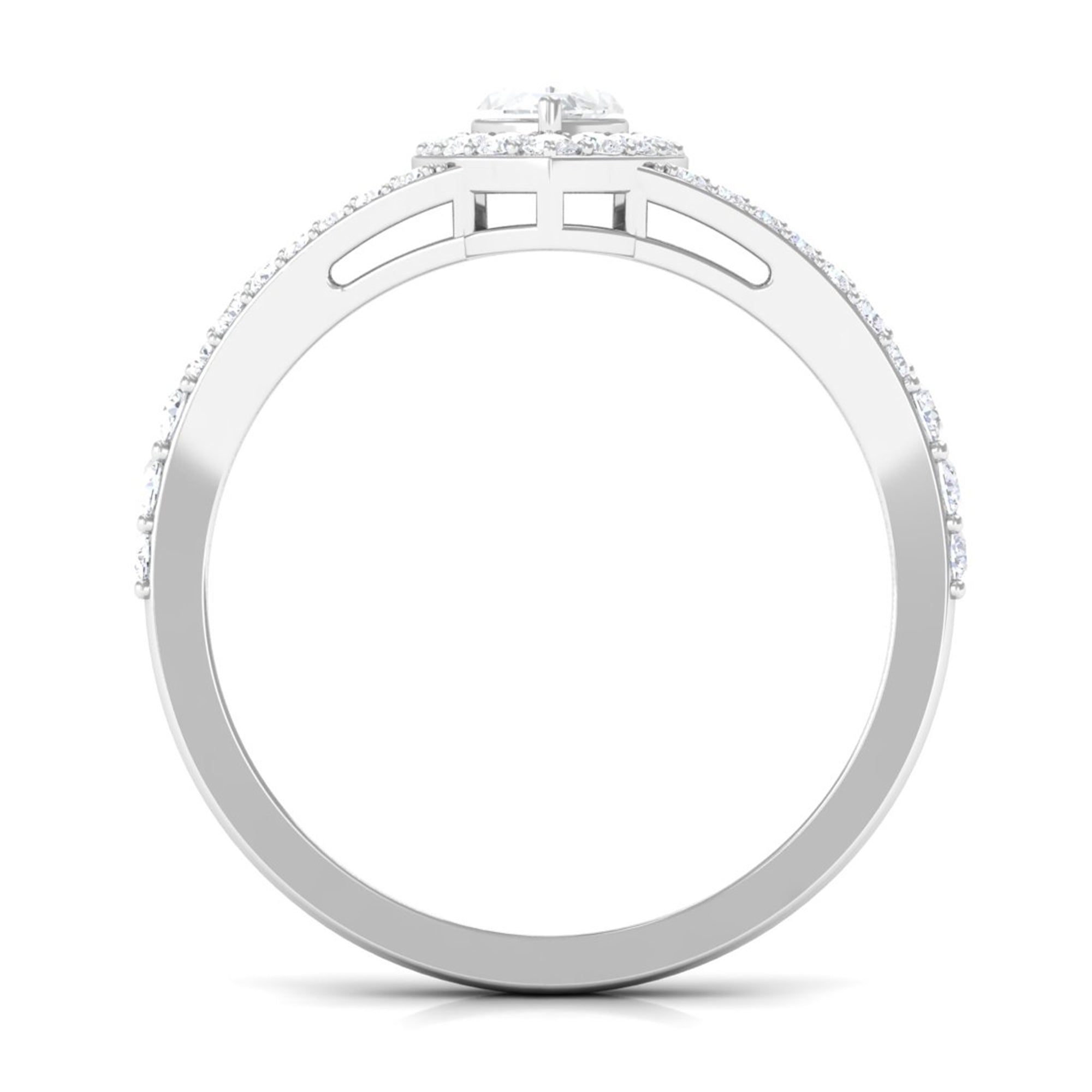 1.75 CT Split Shank Marquise Cut Zircon Engagement Ring