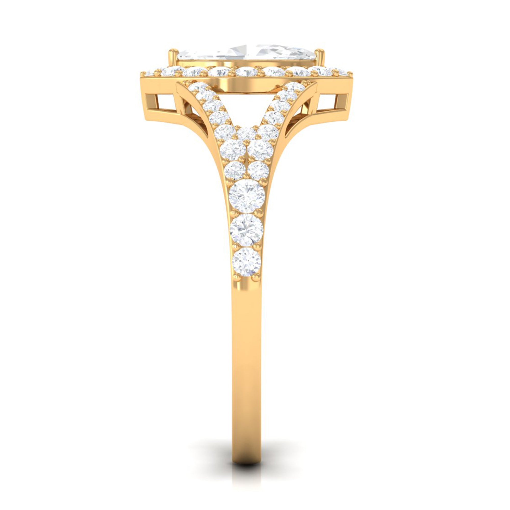 1.75 CT Split Shank Marquise Cut Zircon Engagement Ring