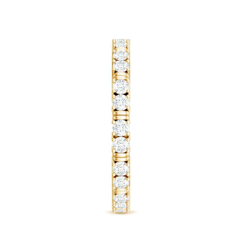 Certified Moissanite Stackable Eternity Band Ring for Her