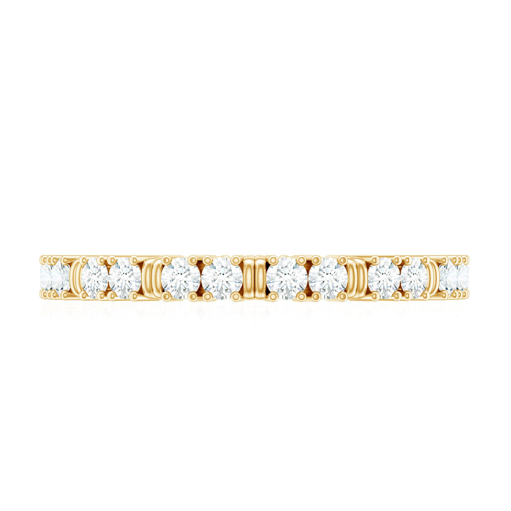 Certified Moissanite Stackable Eternity Band Ring for Her