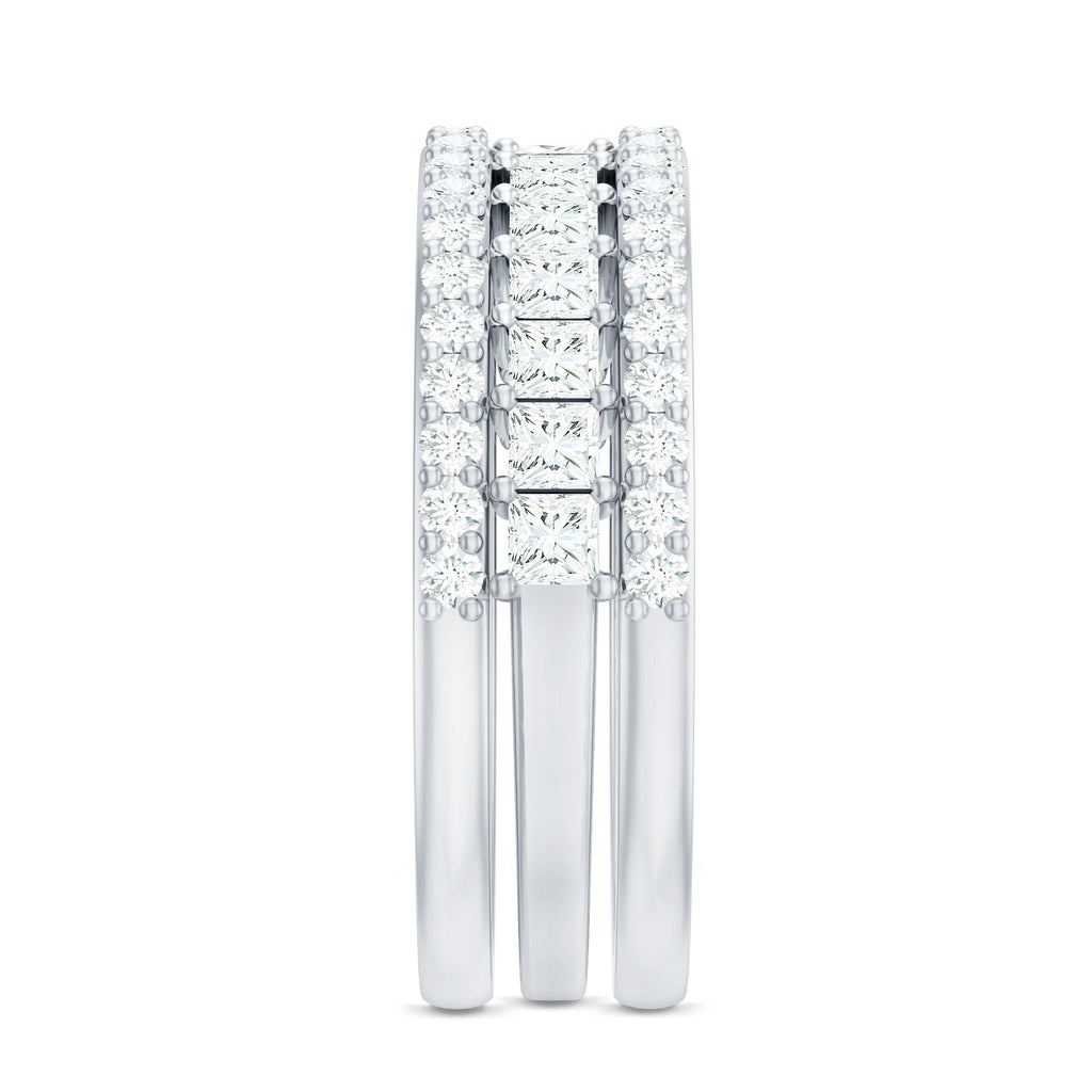 Zircon Stackable Band Ring Set of 3