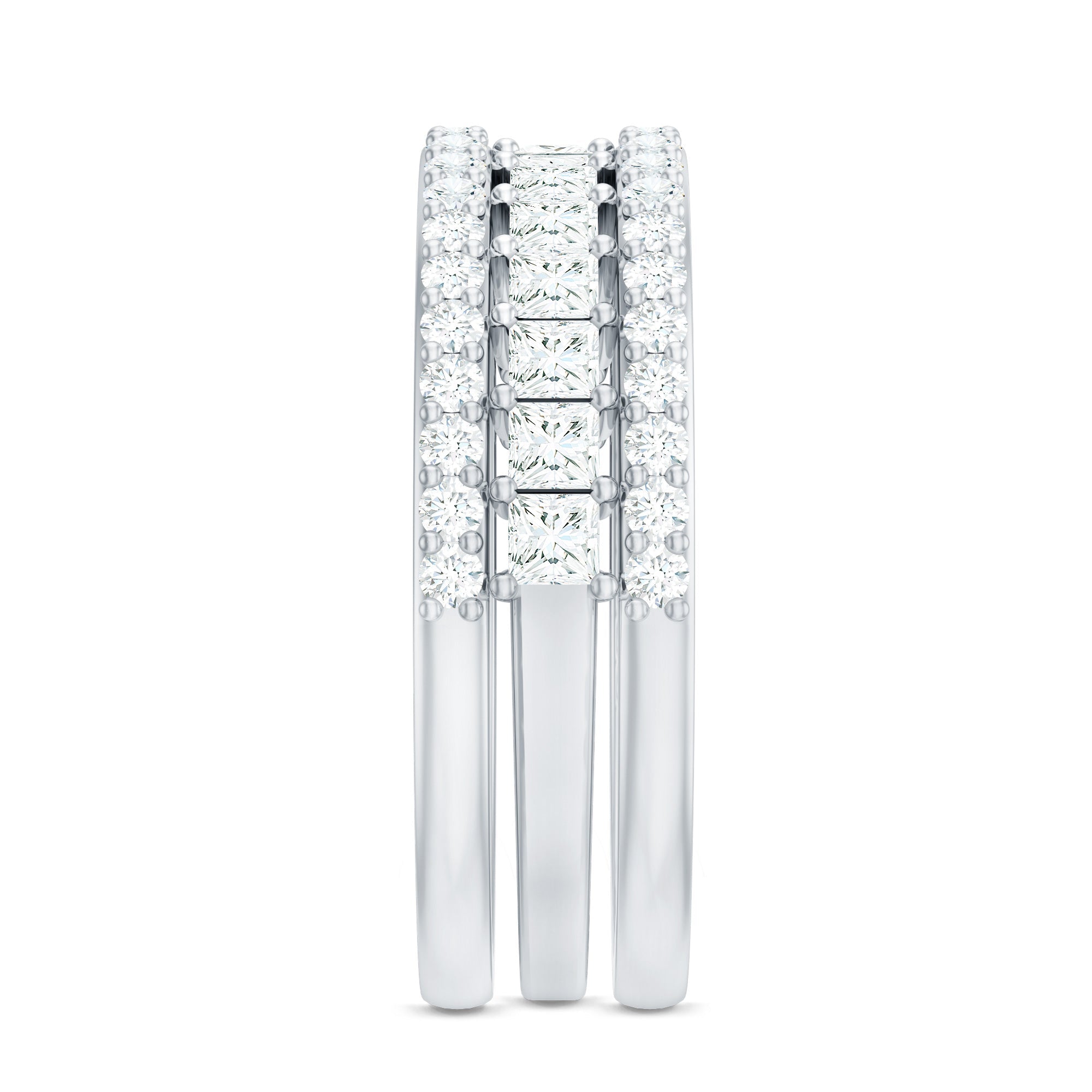 Zircon Stackable Band Ring Set of 3