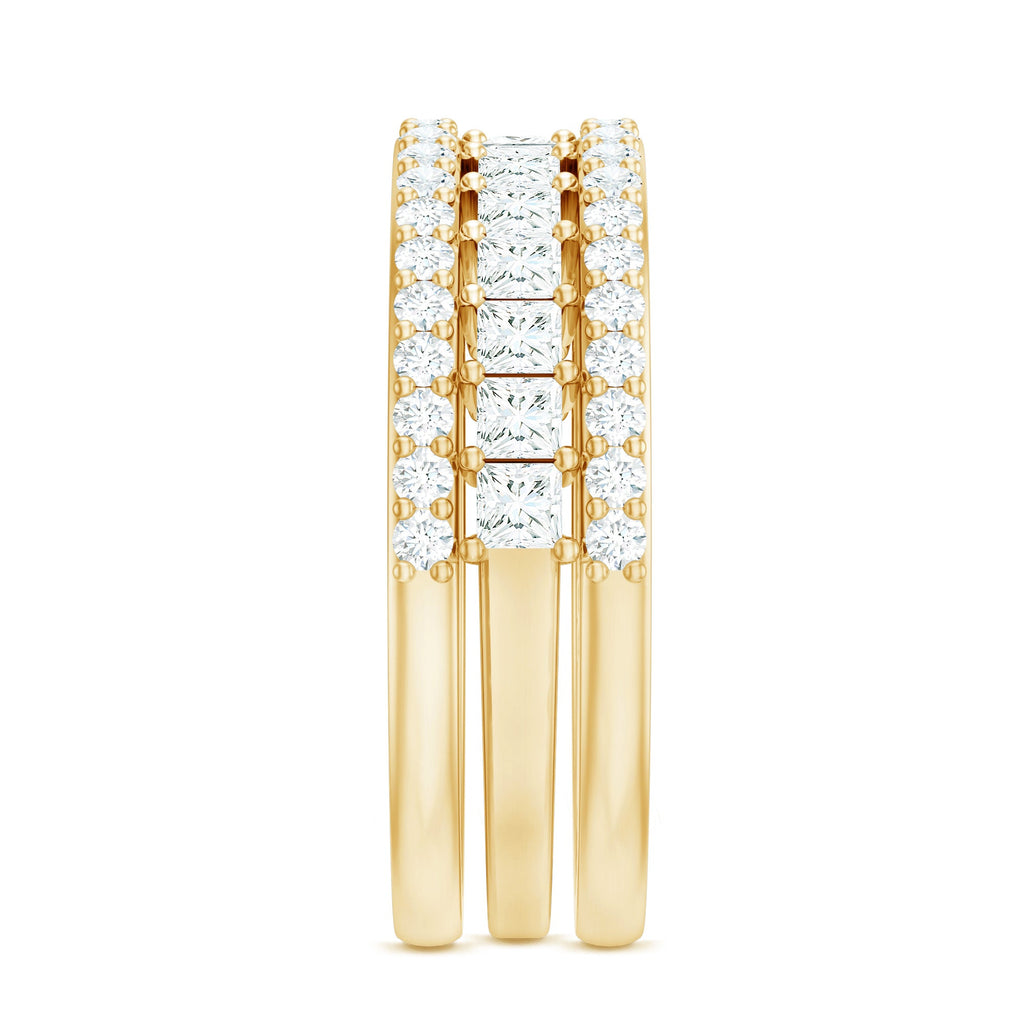 Zircon Stackable Band Ring Set of 3