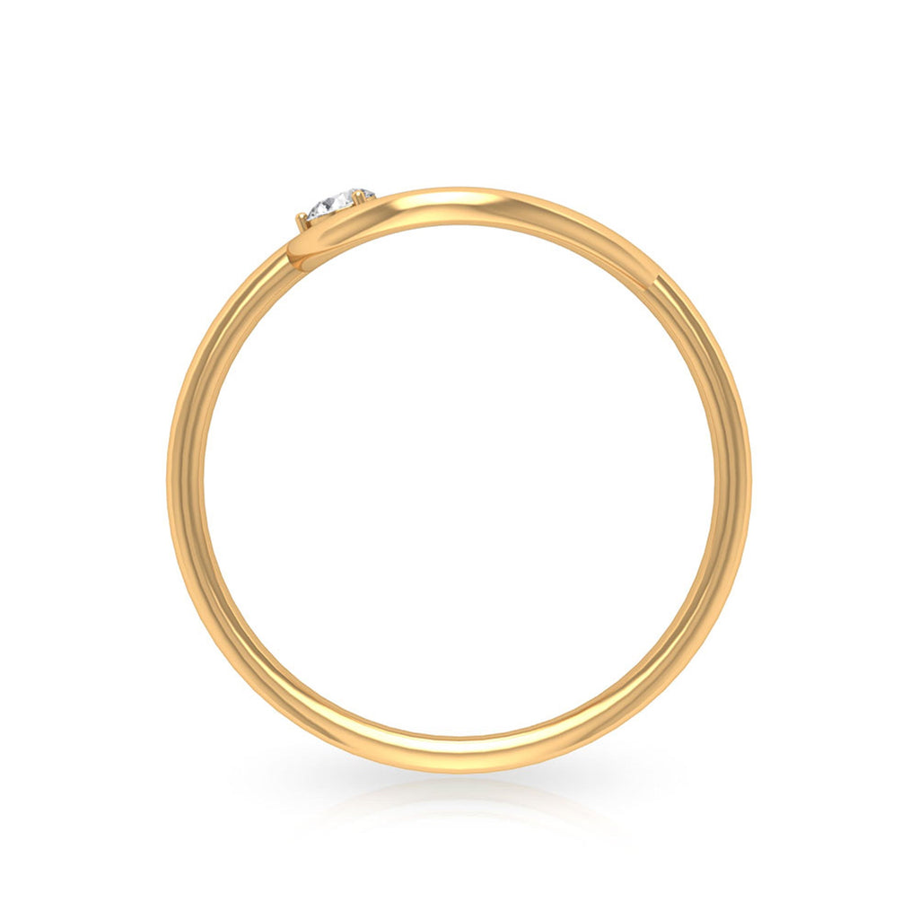 Diamond Open Teardrop Ring in Prong Setting