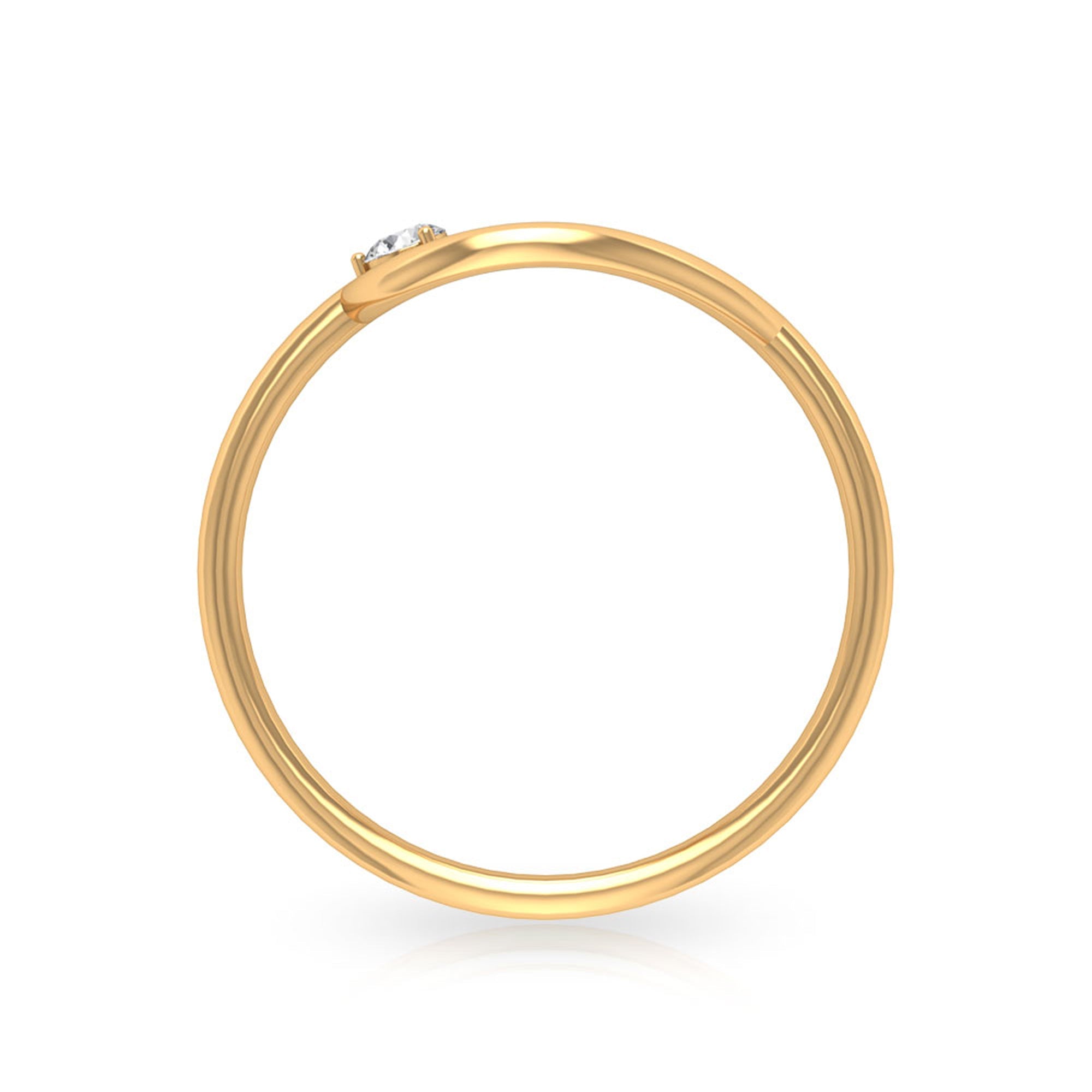 Diamond Open Teardrop Ring in Prong Setting
