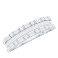 1.75 CT Baguette and Round Zircon Wedding Band in Gold