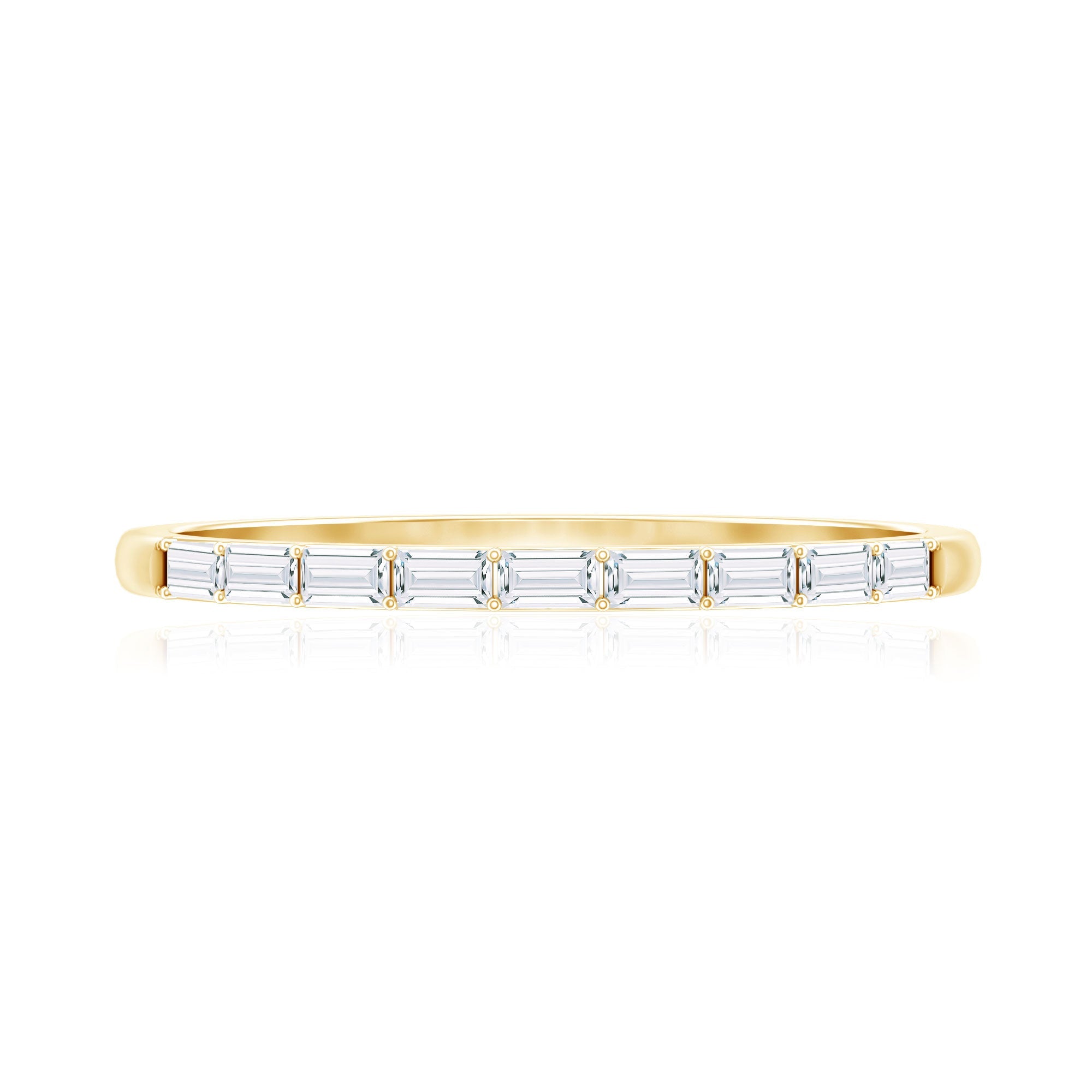 Baguette Diamond East West Stackable Ring