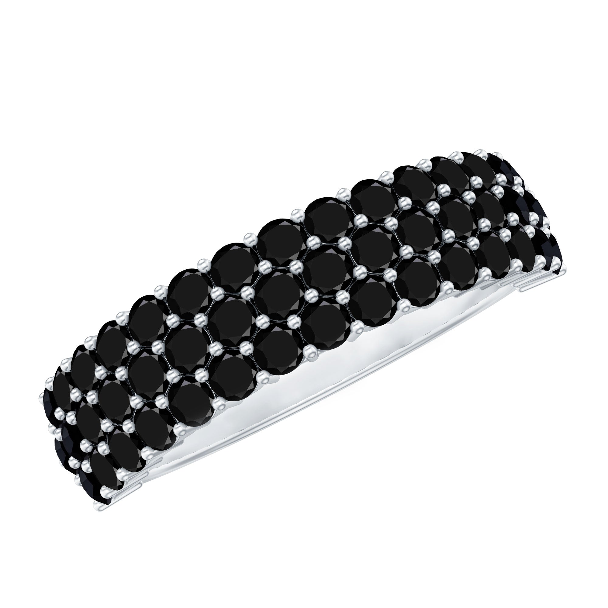 Lab Grown Black Diamond Wedding Band Ring