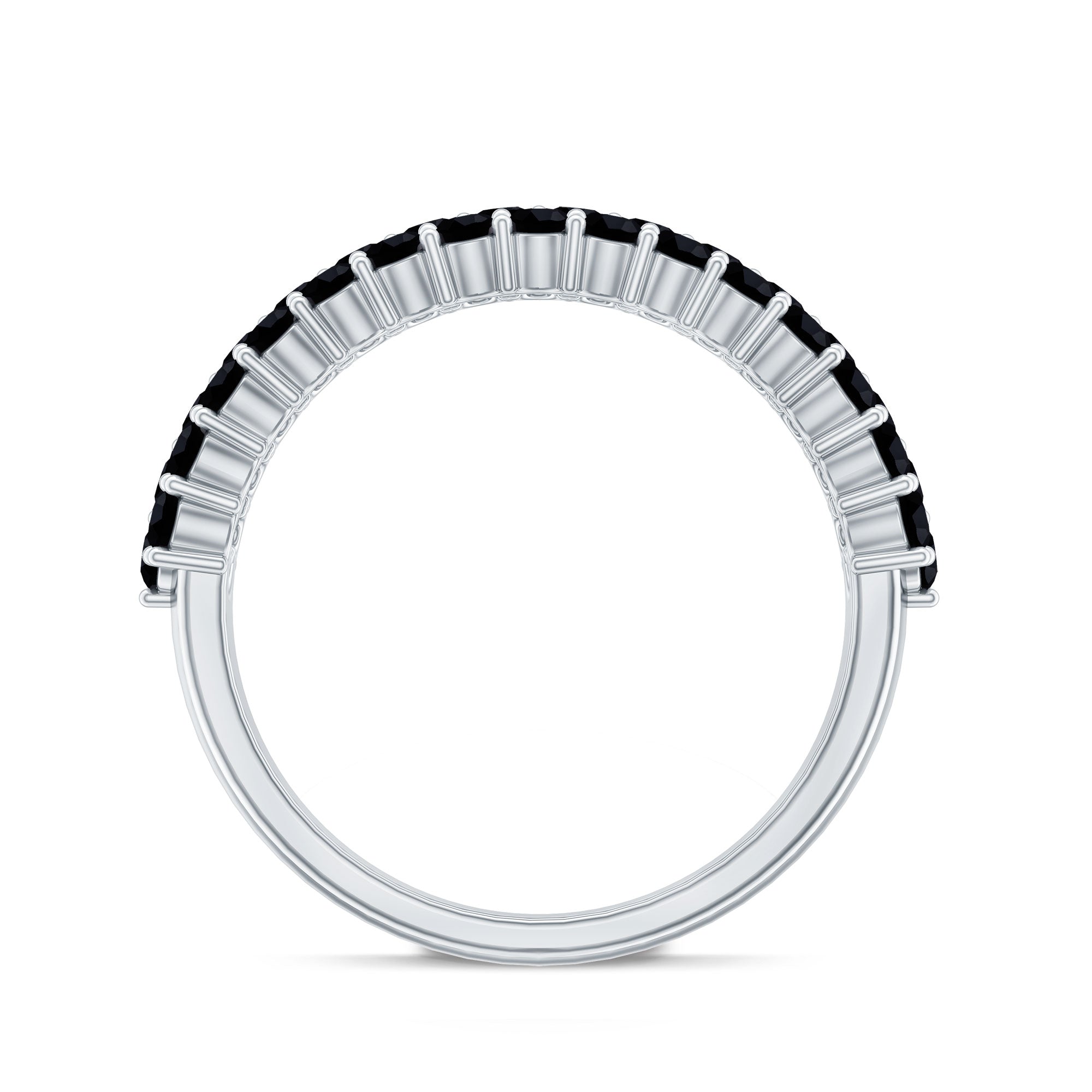 Lab Grown Black Diamond Wedding Band Ring