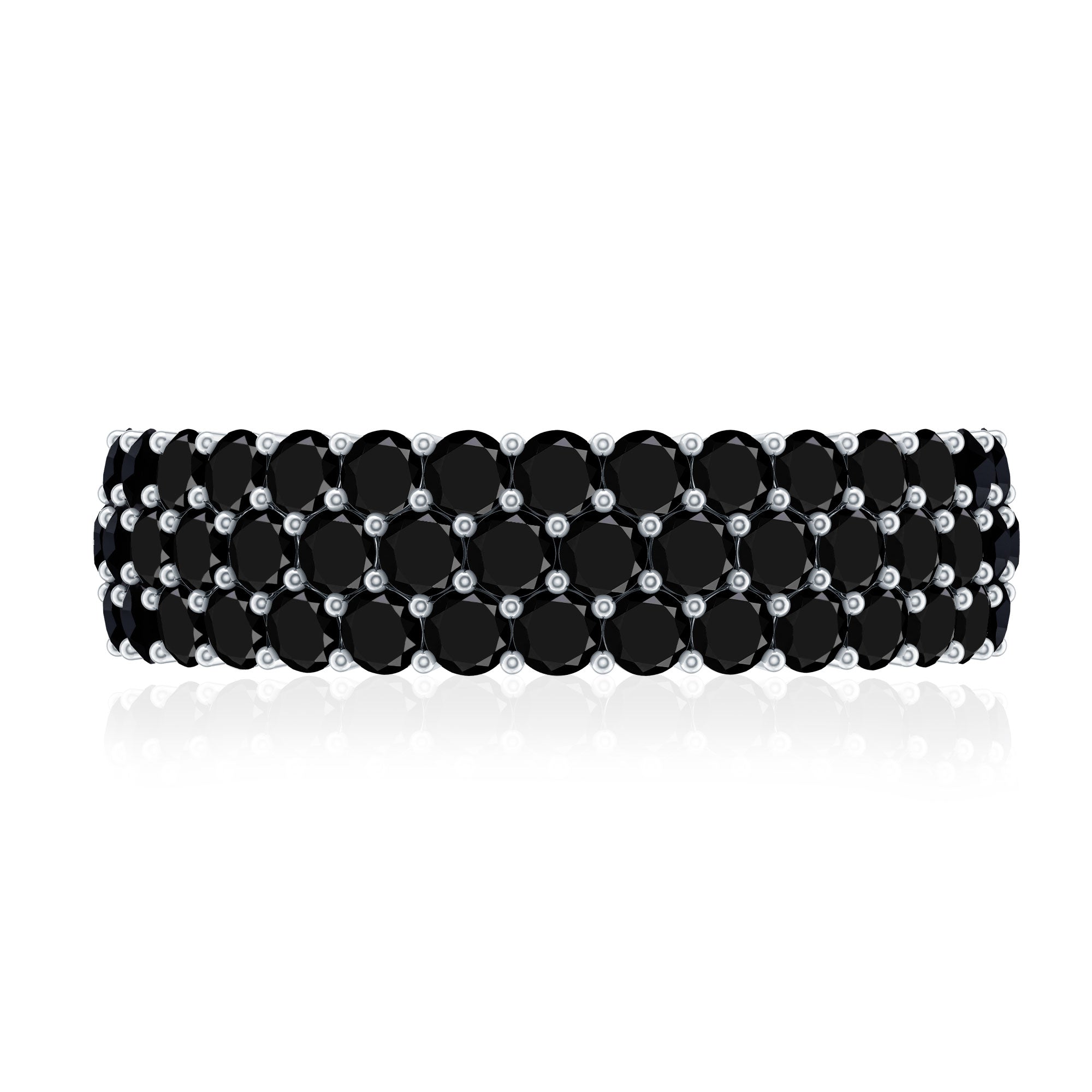 Lab Grown Black Diamond Wedding Band Ring