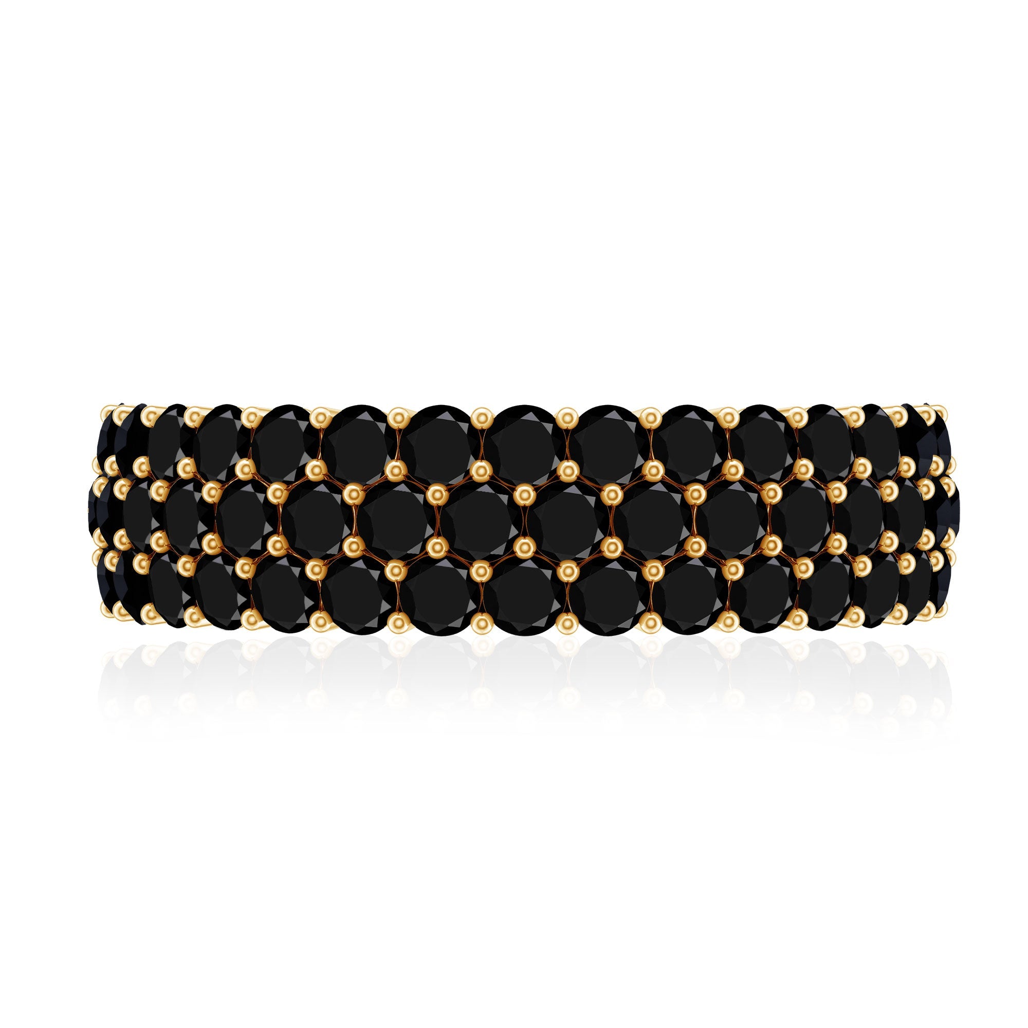 Lab Grown Black Diamond Wedding Band Ring