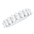 2.50 CT Oval Moissanite Half Eternity Band Ring in Gold