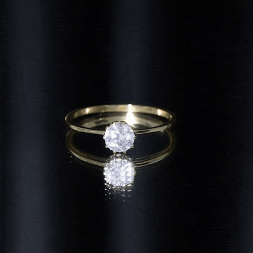 1 CT Moissanite Solitaire Ring in Lotus Basket Setting
