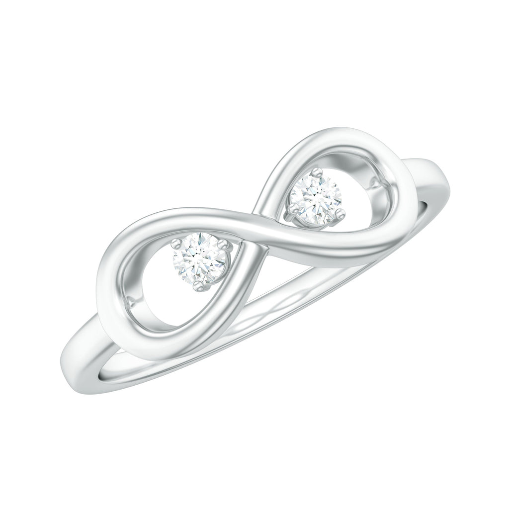 Certified Real Diamond Infinity Promise Ring for Women